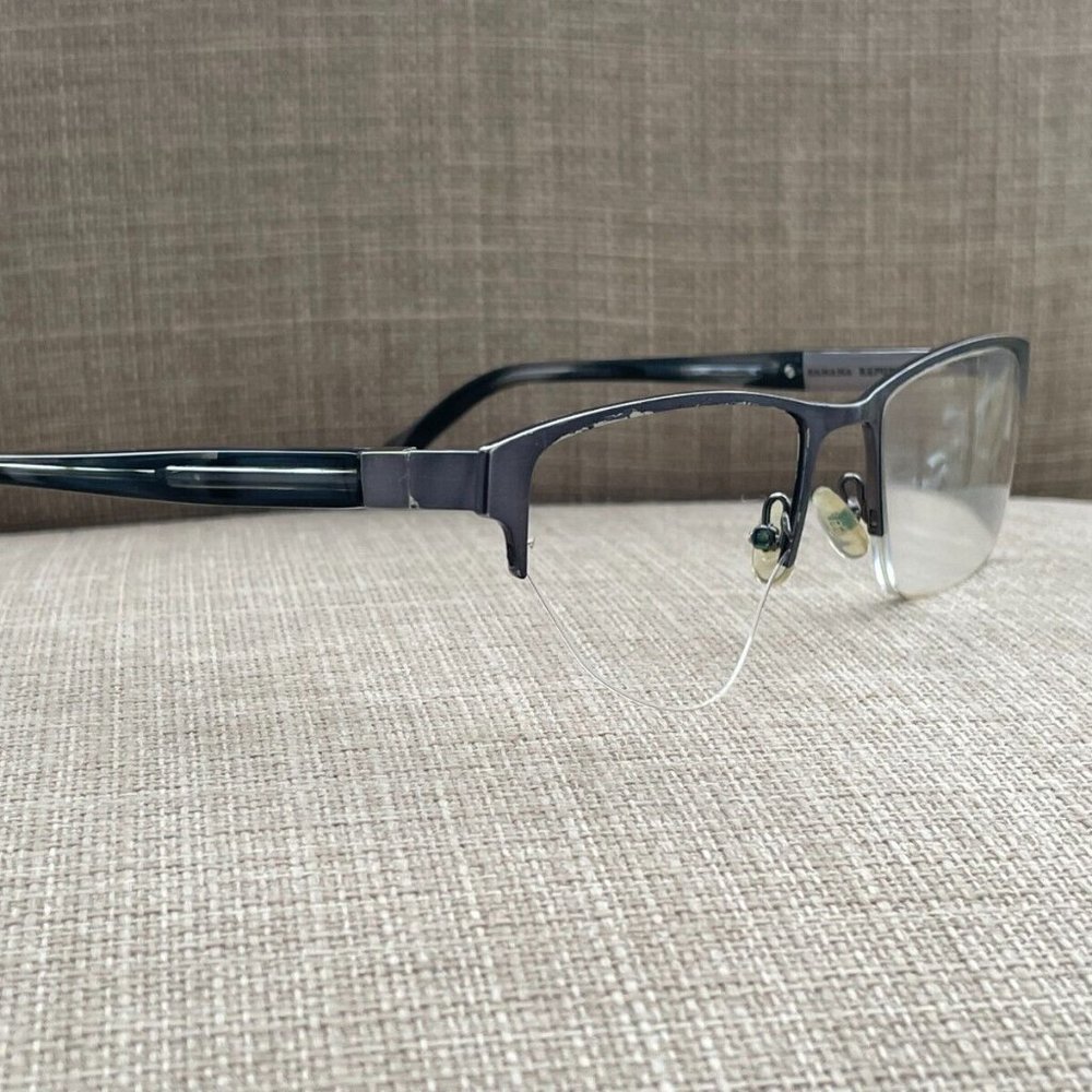 Banana Republic Men Eyeglasses Frame Black Tone Half Rim Glasses TOMAS